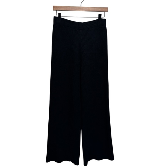 Kate Hewko Black Knit Wide Leg Wool Blend Pants Size Medium Large - Picture 2 of 12